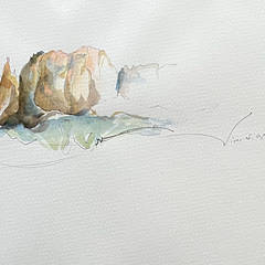 2025, Dolomite Alps, pencil and watercolour