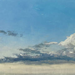 2026, cloud study, oil on wood
